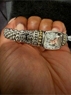 Lagos Large White Topaz Caviar Bracelet | 9mm